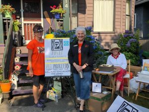 Members raise funds at the 2019 Garage Sale.